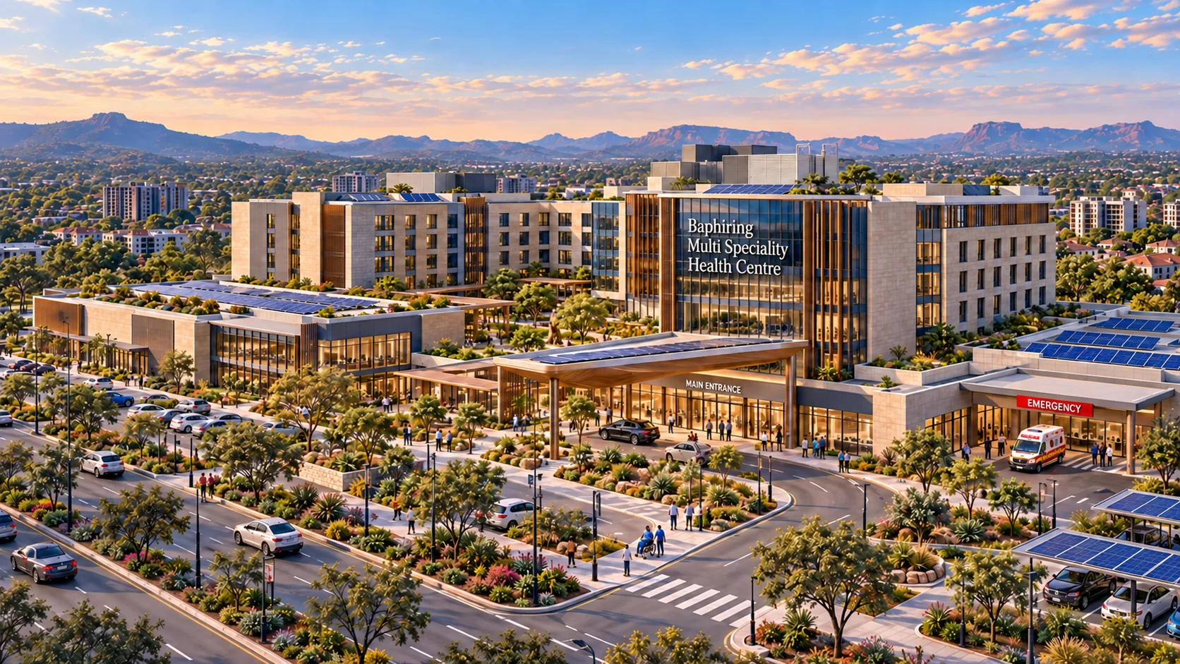Conceptual visualisation of an education and healthcare facility proposed for the estate