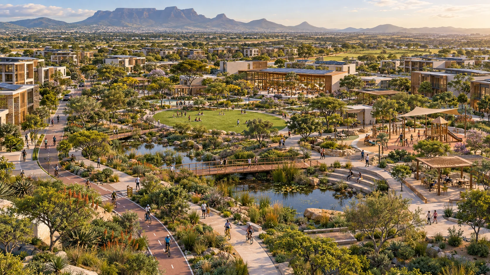 Open green conservation landscape proposed as parkland and public space